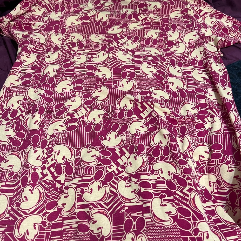 LuLaRoe Purple Mickey Mouse Top